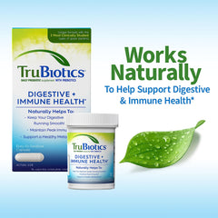 TruBiotics cápsula en mano para comparar tamaño y facilidad de ingestión