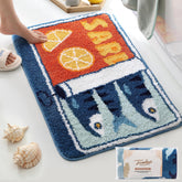TRUEDAYS front view showing blue sardine can print and playful decor benefit