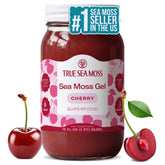TrueSeaMoss cherry front packaging showing jar and label, easy grab-and-go