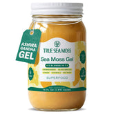 TrueSeaMoss front label on 16oz glass jar showing brand and product