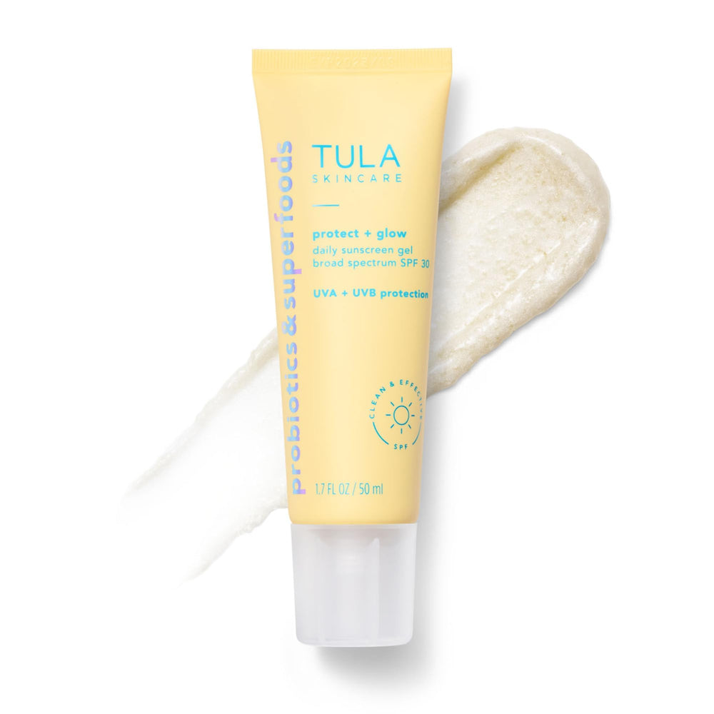 TULA frasco frontal del protector diario SPF 30 mostrando etiqueta clara y tamaño