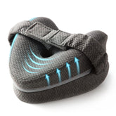 TULARIS front view of knee pillow showing ergonomic heart shape and stable support