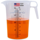 Turnah front view of 128oz pitcher showing clear graduations and branding for accurate measurement