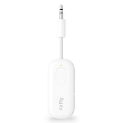 Twelve South AirFly Pro front view showing compact wireless transmitter, convenient portability