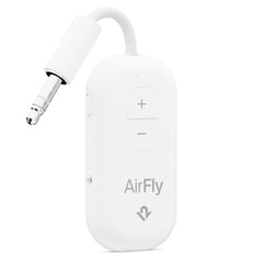 Twelve South AirFly Pro 2 front view showing compact adapter and port for travel convenience