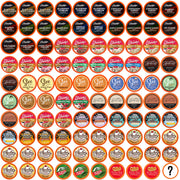 Two Rivers Coffee front packaging showing 100-count assortment and variety benefit
