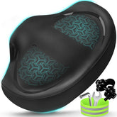 Twomaples front view of oversized noseless seat showing stable wide base and comfort