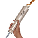TYMO CurlPro Plus front view showing gold finish and ergonomic grip for comfortable styling