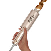 TYMO CurlPro Plus frontal en color oro mostrando diseño elegante y fácil agarre