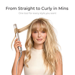 TYMO curling action creating soft waves with one-pass efficiency