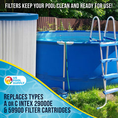 U.S. Pool Supply cartucho instalado en bomba, mantenimiento sencillo