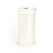 Ubbi cubo pañales frontal ivory mostrando diseño elegante y control de olores