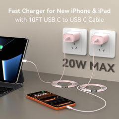 Ubearkk cargador y cable conectados a Phone en uso cómodo