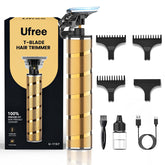 Ufree recortadora frontal mostrando el perfil y la cuchilla, precisión profesional