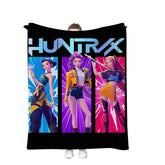 Ugecl front view of K Pop D.e.mon Hunters blanket showing full print and cozy look