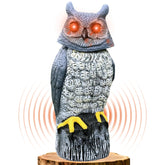 Ugold owl front view on grass showing realistic statue and decorative benefit