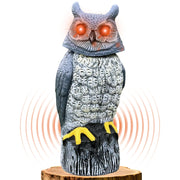 Ugold owl front view on grass showing realistic statue and decorative benefit