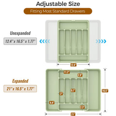 ukeetap vista extendida mostrando la anchura ajustable, se adapta a cajones
