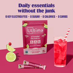 Sobre individual de Cranberry Cosmo de Ultima Replenisher listo para llevar