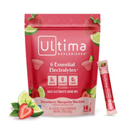 Ultima Replenisher frente del empaque mostrando diseño y 16 sobres