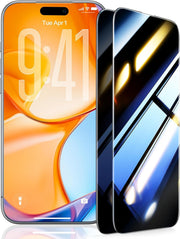 UltraGlass front packaging for iPhone 16 Pro showing privacy protector and benefits
