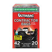 Ultrasac empaque frontal paquete de 20 bolsas resistentes y económicas