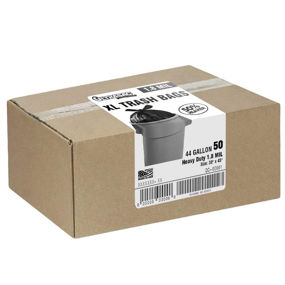Ultrasac frente del empaque mostrando 50 bolsas y capacidad industrial