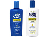 UltraSwim frasco frontal del dúo mostrando el etiquetado y tamaño práctico