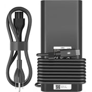 UNAWUDOH 130W adapter front view showing compact oval design and ports benefits fast charging