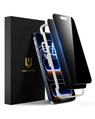 UNBREAKcable protector de privacidad frontal mostrando empaquetado y beneficios