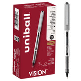 uni-ball Vision frontal del pack de 12 mostrando diseño y color