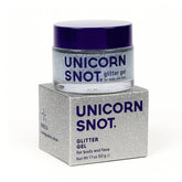 UNICORN SNOT frasco frente mostrando brillo holográfico y practicidad