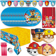 Unique Paw Patrol paquete frontal mostrando todos los elementos para una fiesta completa