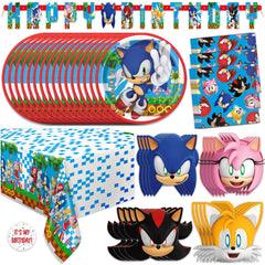 Unique paquete frontal con arte oficial de Sonic y colores vivos