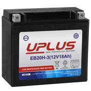 UPLUS NEW TECHNOLOGY BATTERY front label showing model and benefits