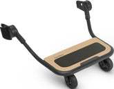 UPPAbaby PiggyBack frontal acoplado al Vista mostrando almacenamiento práctico