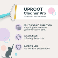 Uproot Clean textura de la cuchilla mostrando eficacia para fibras incrustadas