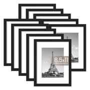 upsimples front view of black 8.5x11 frame showing clean presentation and uniform look