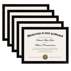 upsimples front view black frame showing clean diploma display and professional look