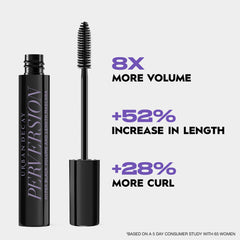 Urban Decay máscara aplicada en modelo real mostrando pestañas definidas