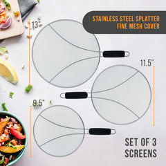 U.S. Kitchen Supply close-up of fine stainless steel mesh blocking grease splatter effectively