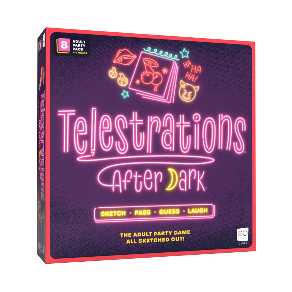 USAOPOLY box front showing game title and adult party fun benefits