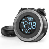 uscce vista frontal del reloj con panel legible y botones claros, facilita el uso