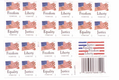 USPS Four Flags booklet front displaying four flag designs for easy identification