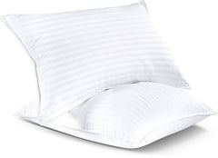 Utopia Bedding almohadas en cama tipo hotel recreando confort en el hogar