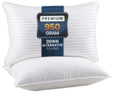 Utopia Bedding front packaging showing two standard pillows and neat presentation benefit: clear contents view