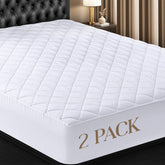 Utopia Bedding front view of twin two-pack showing packaging and clean white pads