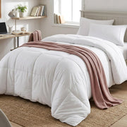 Utopia Bedding vista frontal del edredón con acabado limpio y beneficios estéticos