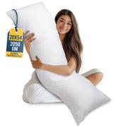 Utopia Bedding front view of white full body pillow showing full coverage and neat finish