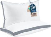 Utopia Bedding front view of king-size pillow set showing neat packaging and grey finish for easy setup